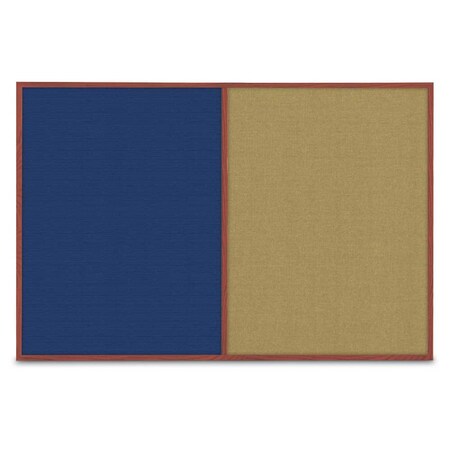 United Visual Products Slim Style Indoor Enclosed Corkboard, 42 UVRDS42SBH-SATIN-CLOUD